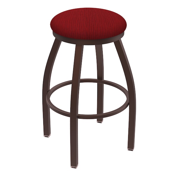 36" Swivel X-Tall Bar Stool, Bronze Finish, Graph Ruby Seat